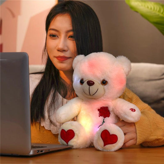 Stitched Glow Bear β Soft LED Plush Toy