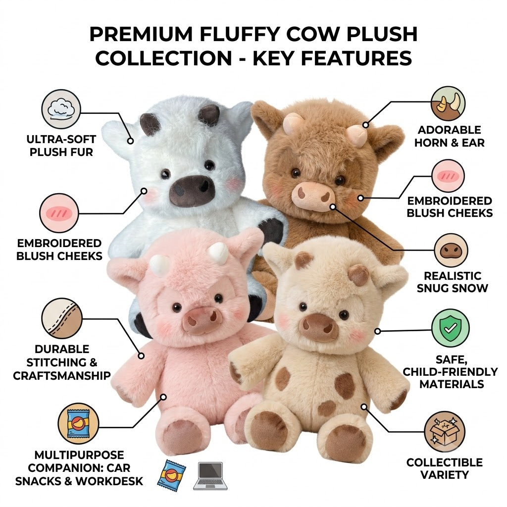 Cute Cow Stuffed Animal