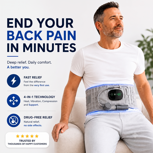 Advanced multi-therapy back relief and recovery belt