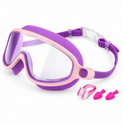 Empire Royals swim goggles in purple & blush pink.