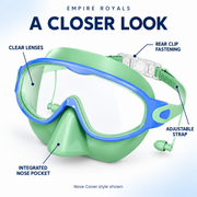 Empire Royals Swim Goggles & Nose Cover Masks