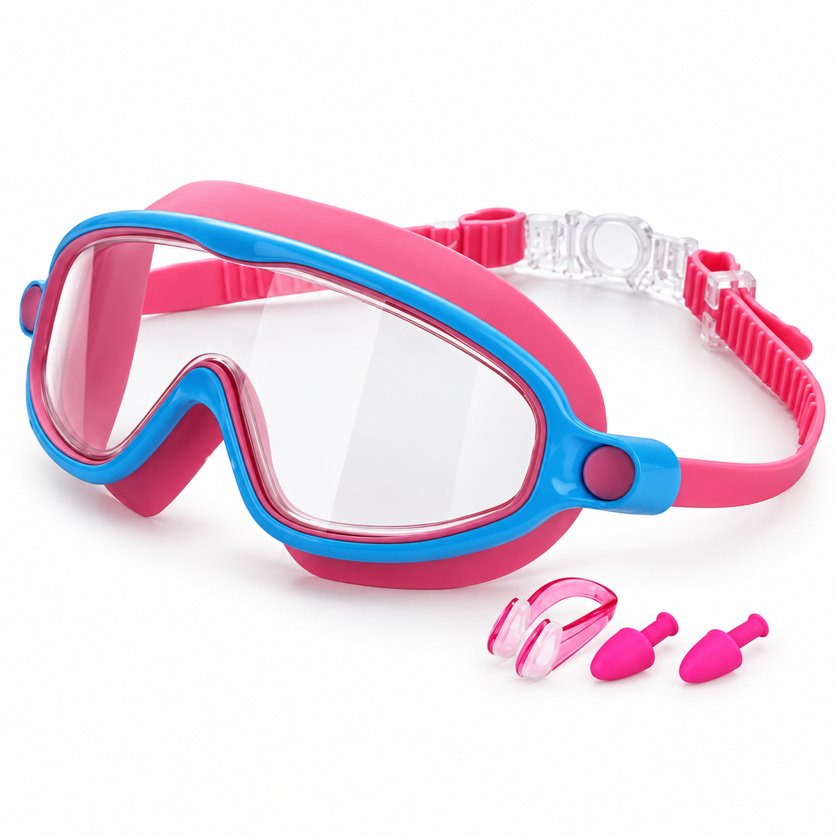 Empire Royals swim goggles in rose pink & blue.