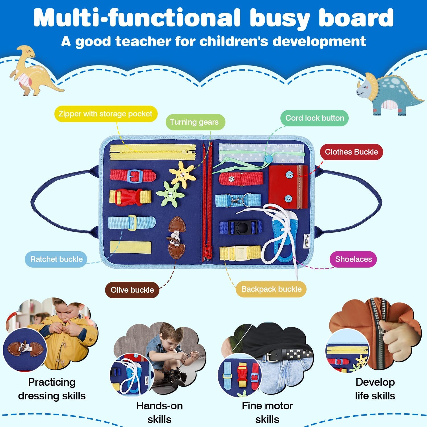 Busy Board Montessori Toys for Boys Girls