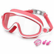 Empire Royals swim goggles in coral pink & white.