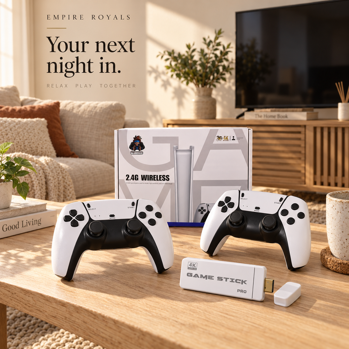 M15 4K Retro Game Stick with Dual Wireless Controllers