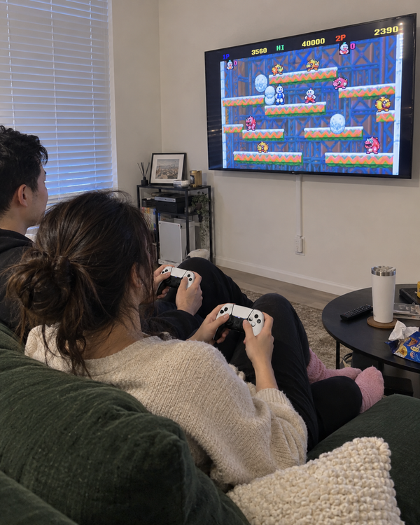 Customer showcase featuring Snow Bros