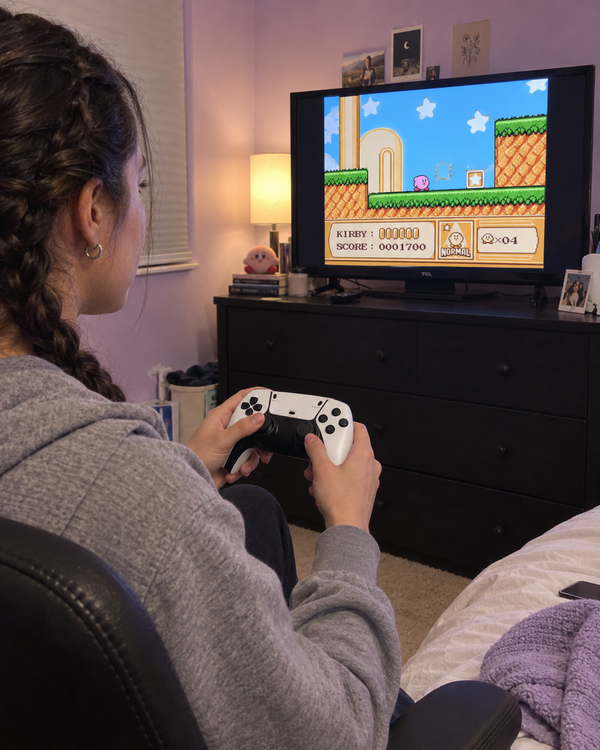 Customer showcase featuring Kirby's Adventure