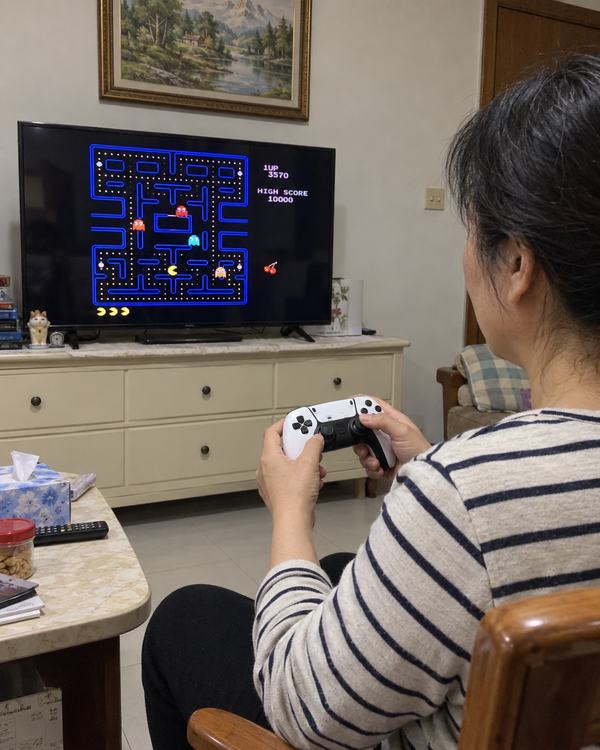 Customer showcase featuring Pac-Man